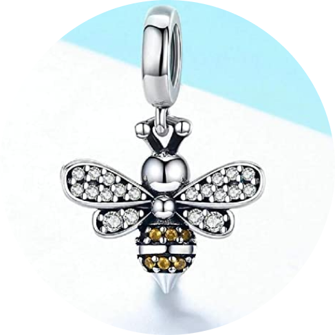 1 Crystal Bee Charm Jewelry