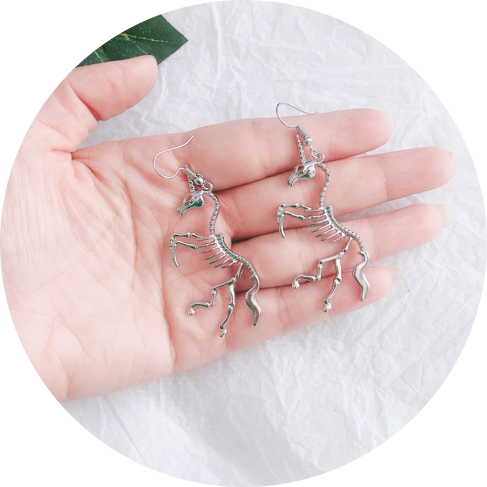 4 Skeleton Earrings